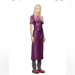 Acne studios satin wrap dress